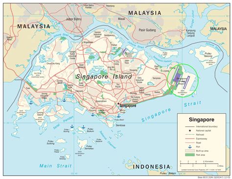 singapore map airport